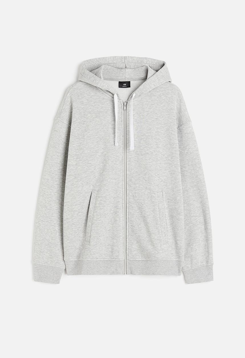 H&M - Loose fit zip-through hoodie - grey