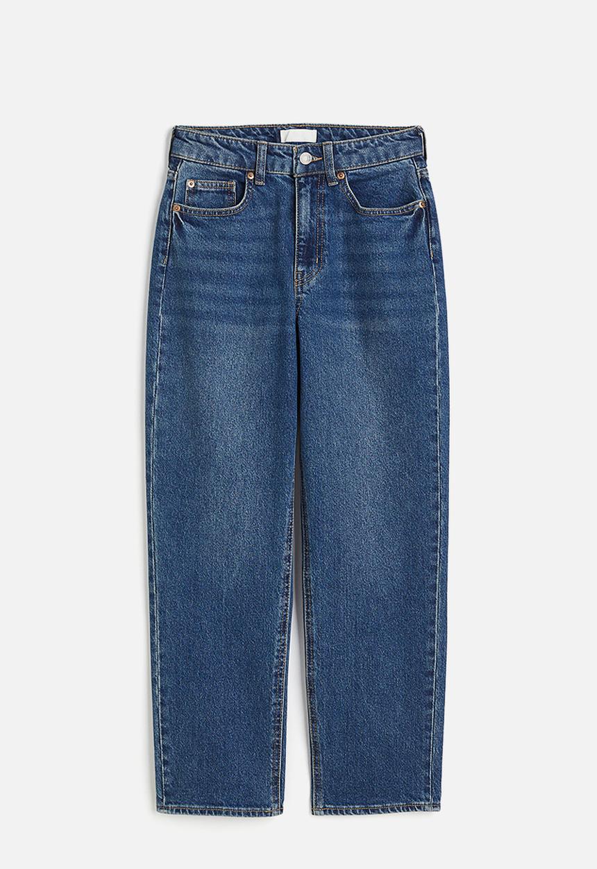 H&M - Slim straight high ankle jeans - denim blue 