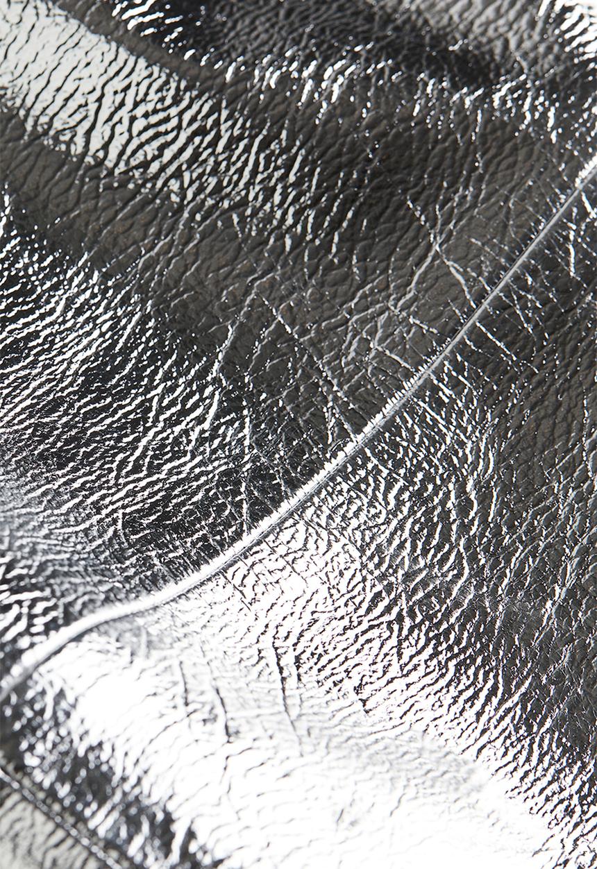 H&M - Coated skirt - silver-coloured 