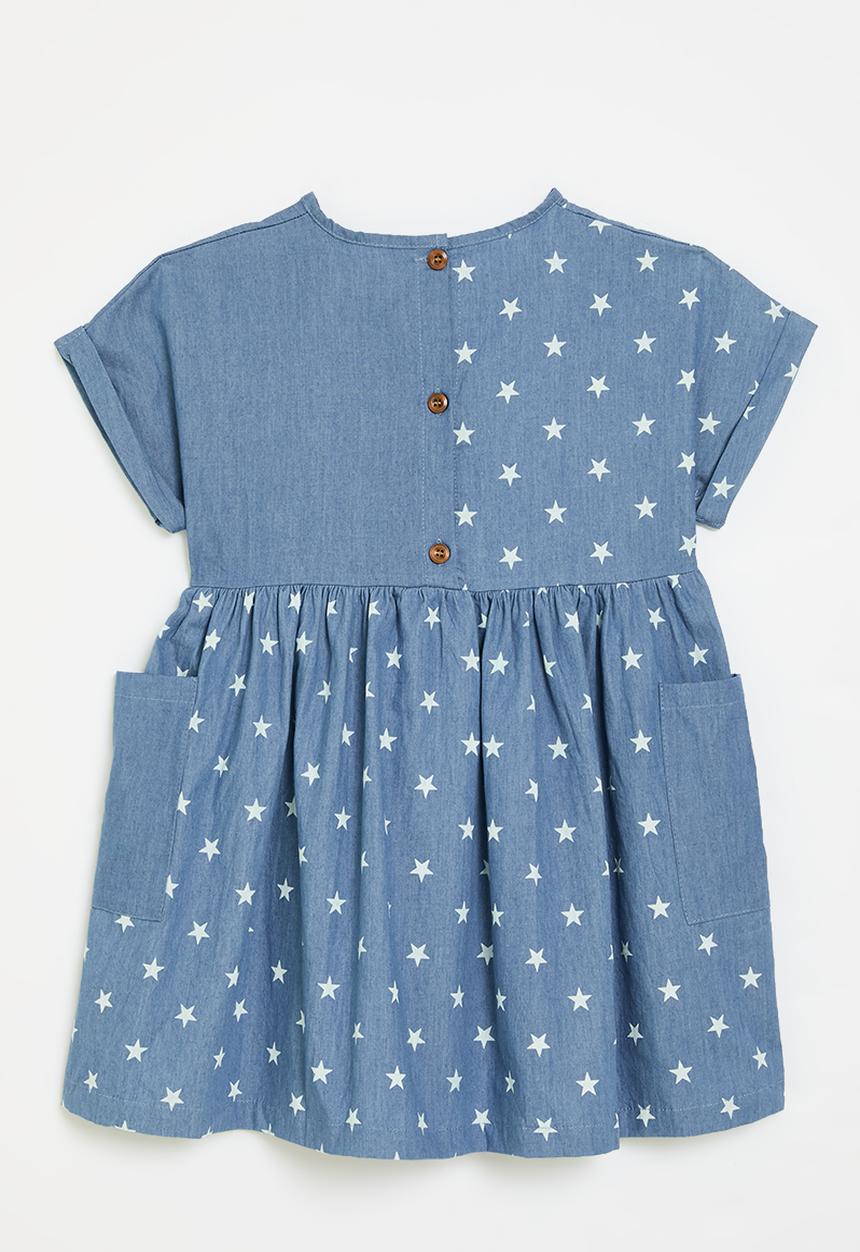 Pop Candy - Printed denim dress - blue & white