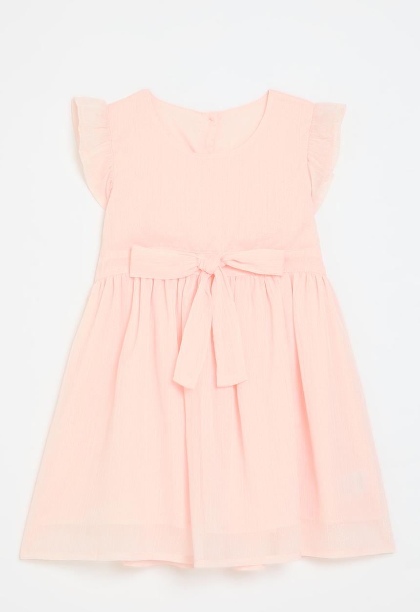 Pop Candy - Bowknot frilled dress - pink