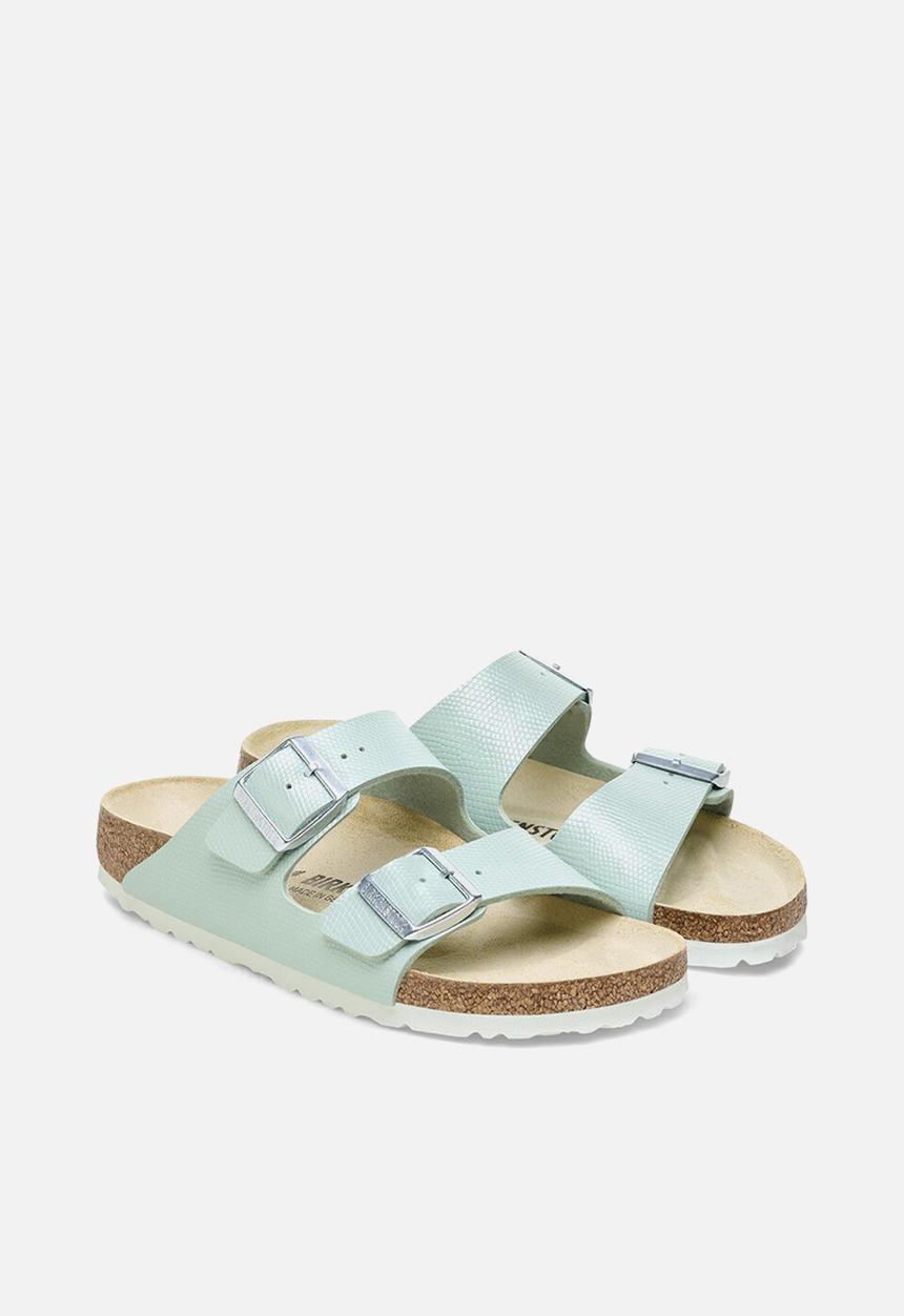 Birkenstock - Arizona shiny lizard narrow - surf green