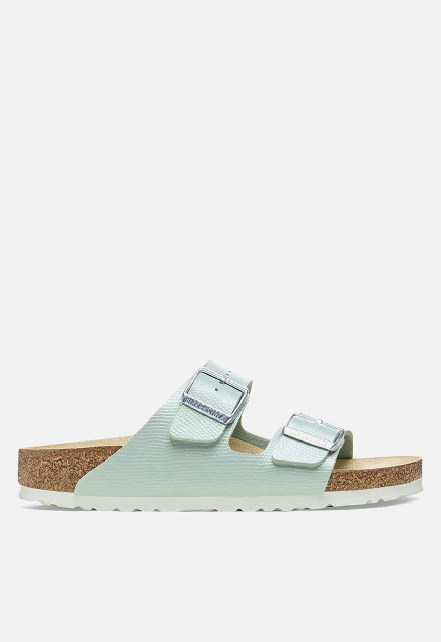 Birkenstock - Arizona shiny lizard narrow - surf green