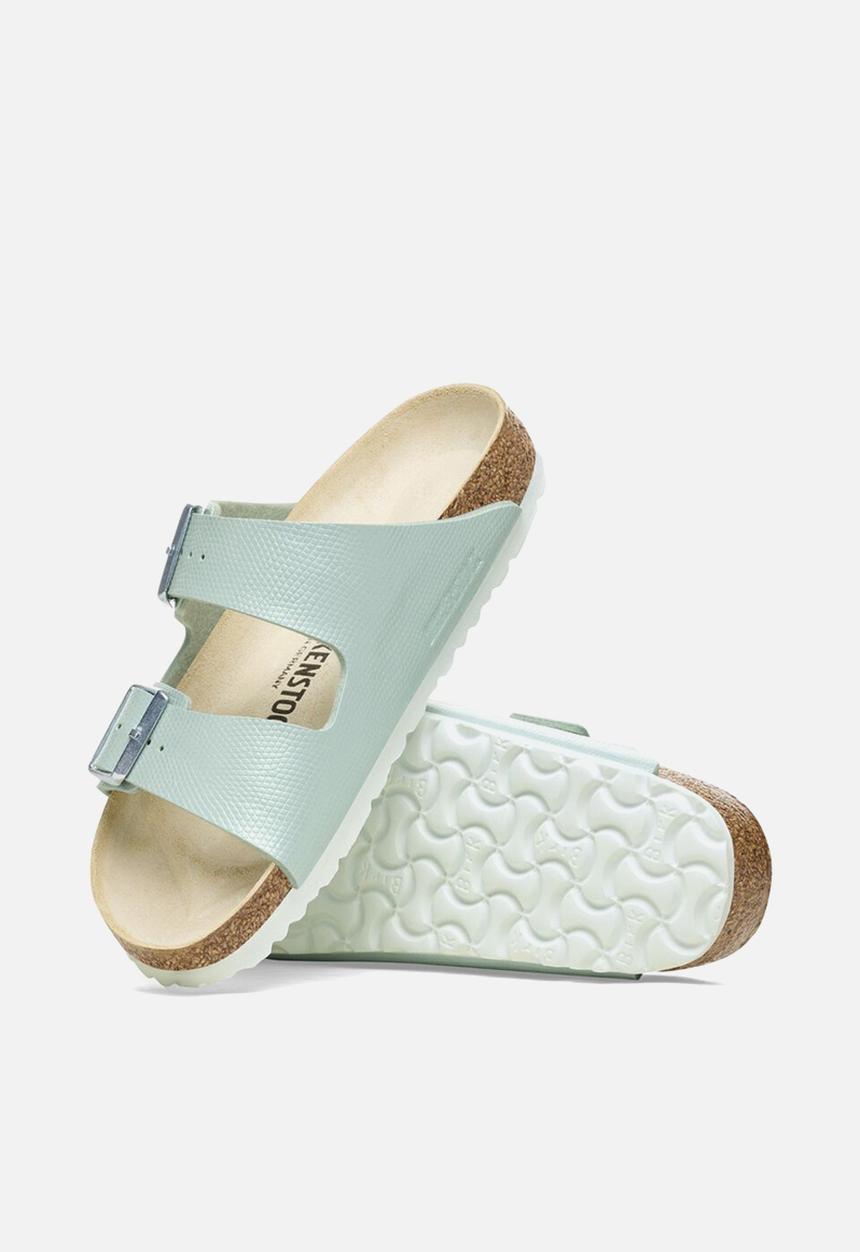 Birkenstock - Arizona shiny lizard narrow - surf green