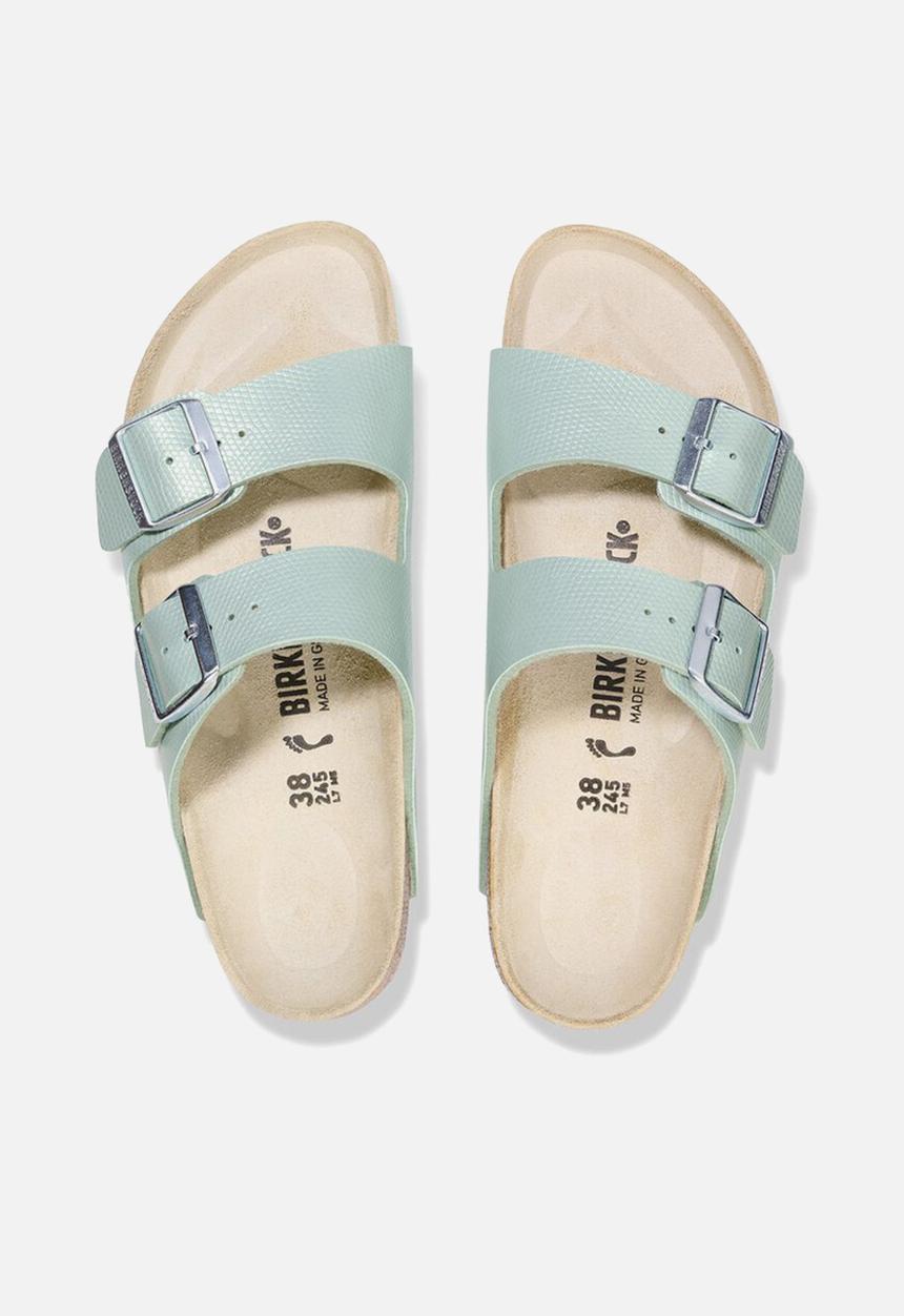 Birkenstock - Arizona shiny lizard narrow - surf green