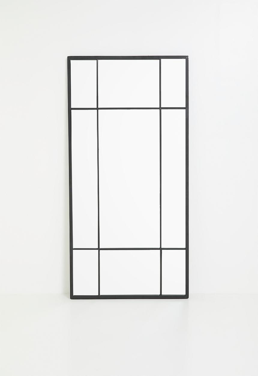 Native Decor - Paned full length mirror - black