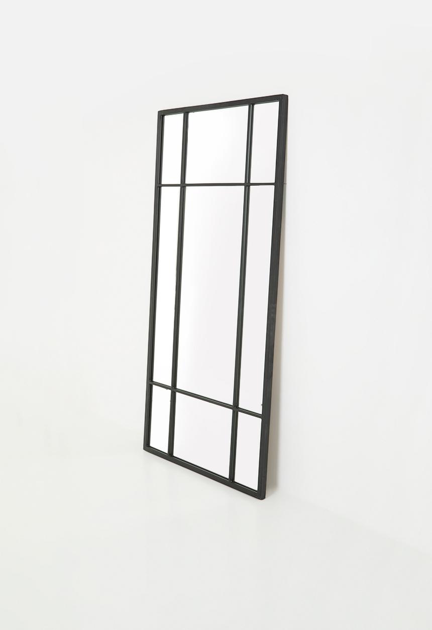 Native Decor - Paned full length mirror - black