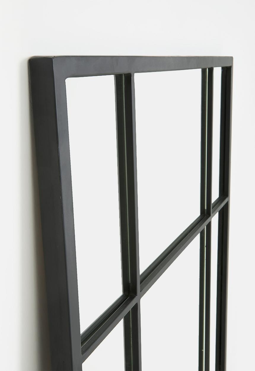Native Decor - Paned full length mirror - black