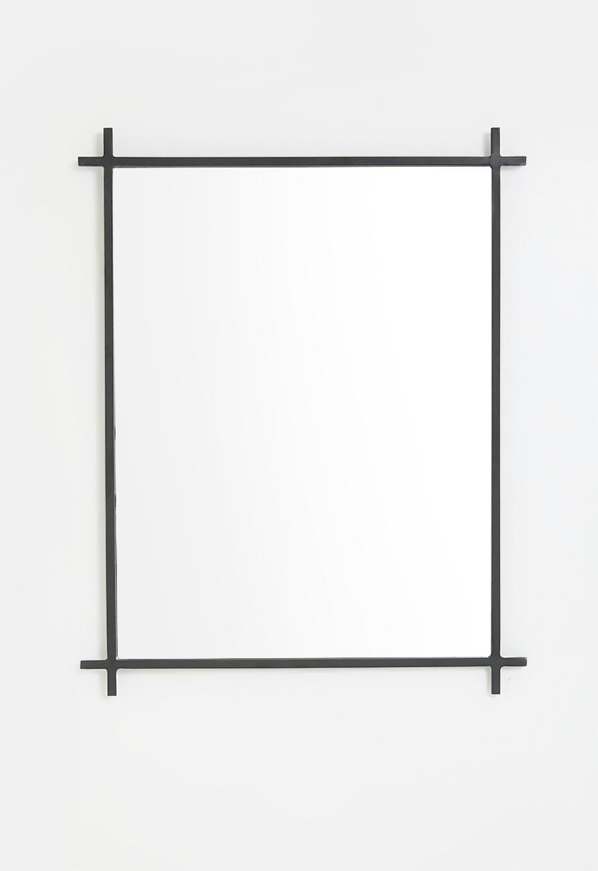 Native Decor - Criss cross mirror - black