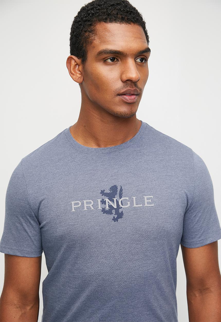 Pringle of Scotland - Colton short sleeve crew neck tee - blue