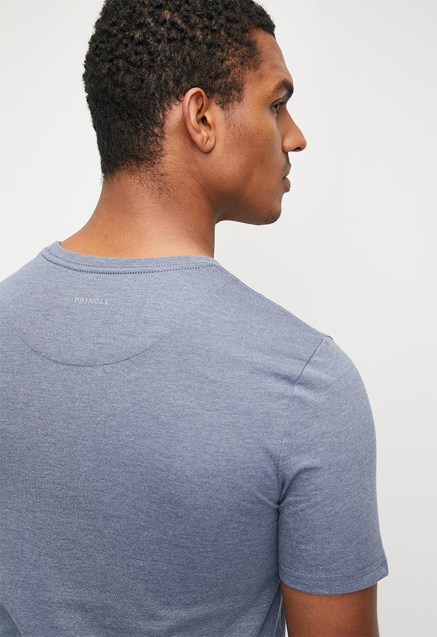Pringle of Scotland - Colton short sleeve crew neck tee - blue
