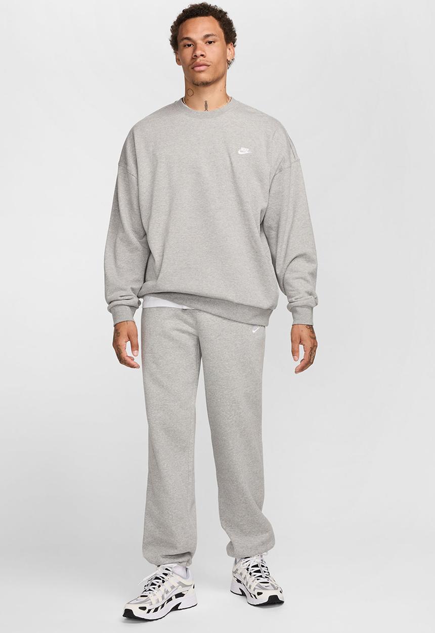 Nike - Nike Club Fleece Oversized French Terry Crew  - dk grey heather/smoke