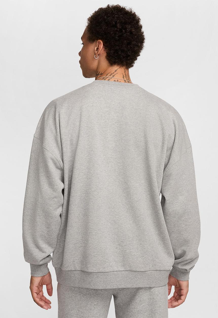 Nike - Nike Club Fleece Oversized French Terry Crew  - dk grey heather/smoke