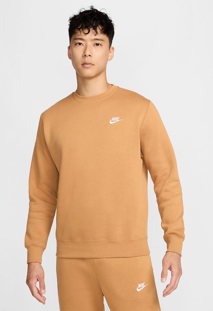 Nike - Nike Sportswear Club Fleece Men's Crew - flax/white