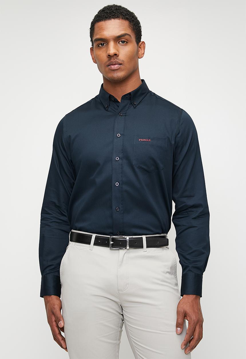 Pringle of Scotland - William long sleeve classic shirt - navy