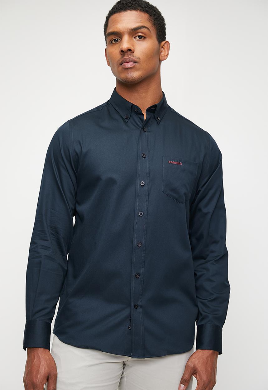 Pringle of Scotland - William long sleeve classic shirt - navy