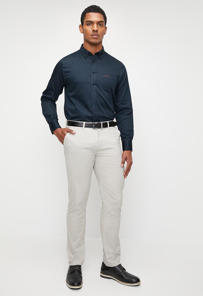 Pringle of Scotland - William long sleeve classic shirt - navy