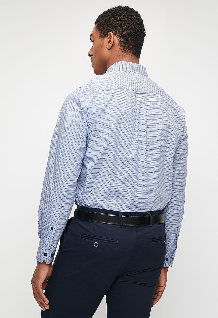 Pringle of Scotland - Harrison long sleeve classic shirt  - blue