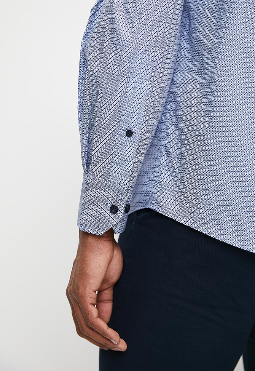 Pringle of Scotland - Harrison long sleeve classic shirt  - blue