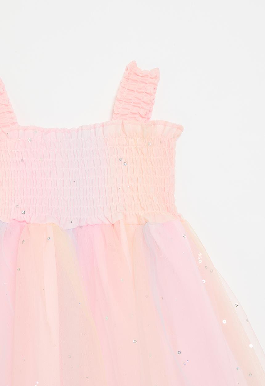 Pop Candy - Striped smock mesh dress - multi