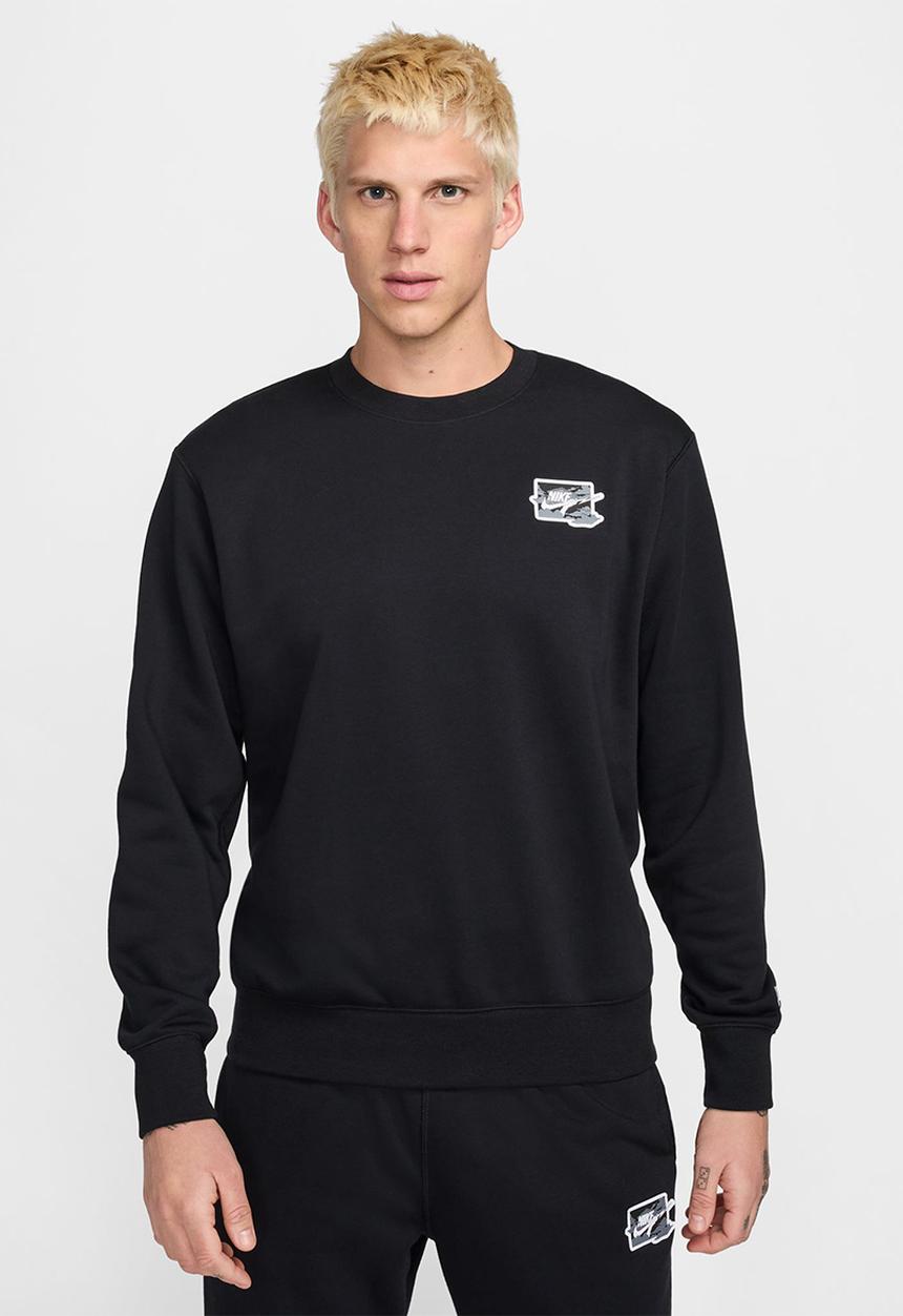 Nike - Nike Club Crew Bolt sweatshirt - black/white