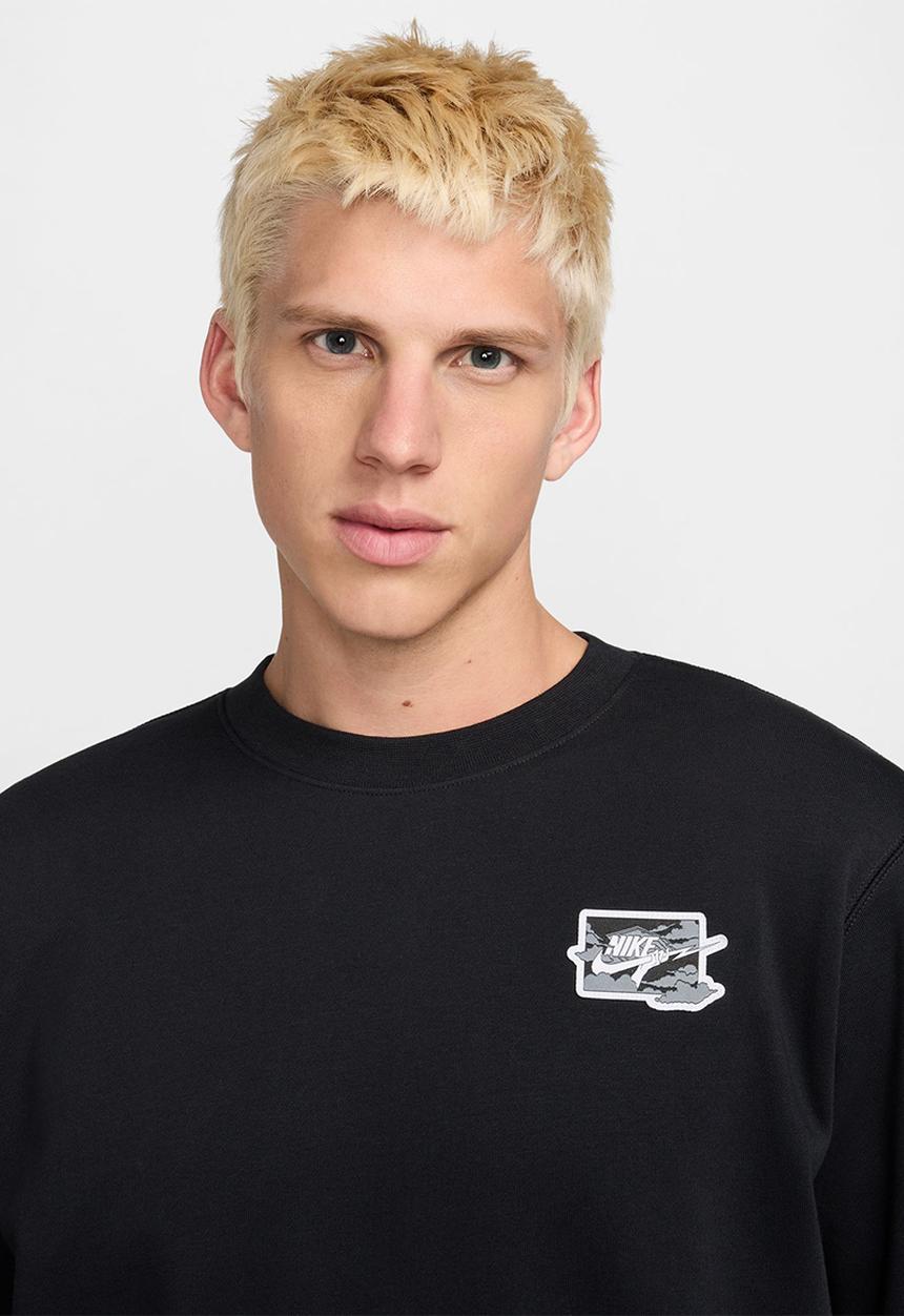 Nike - Nike Club Crew Bolt sweatshirt - black/white