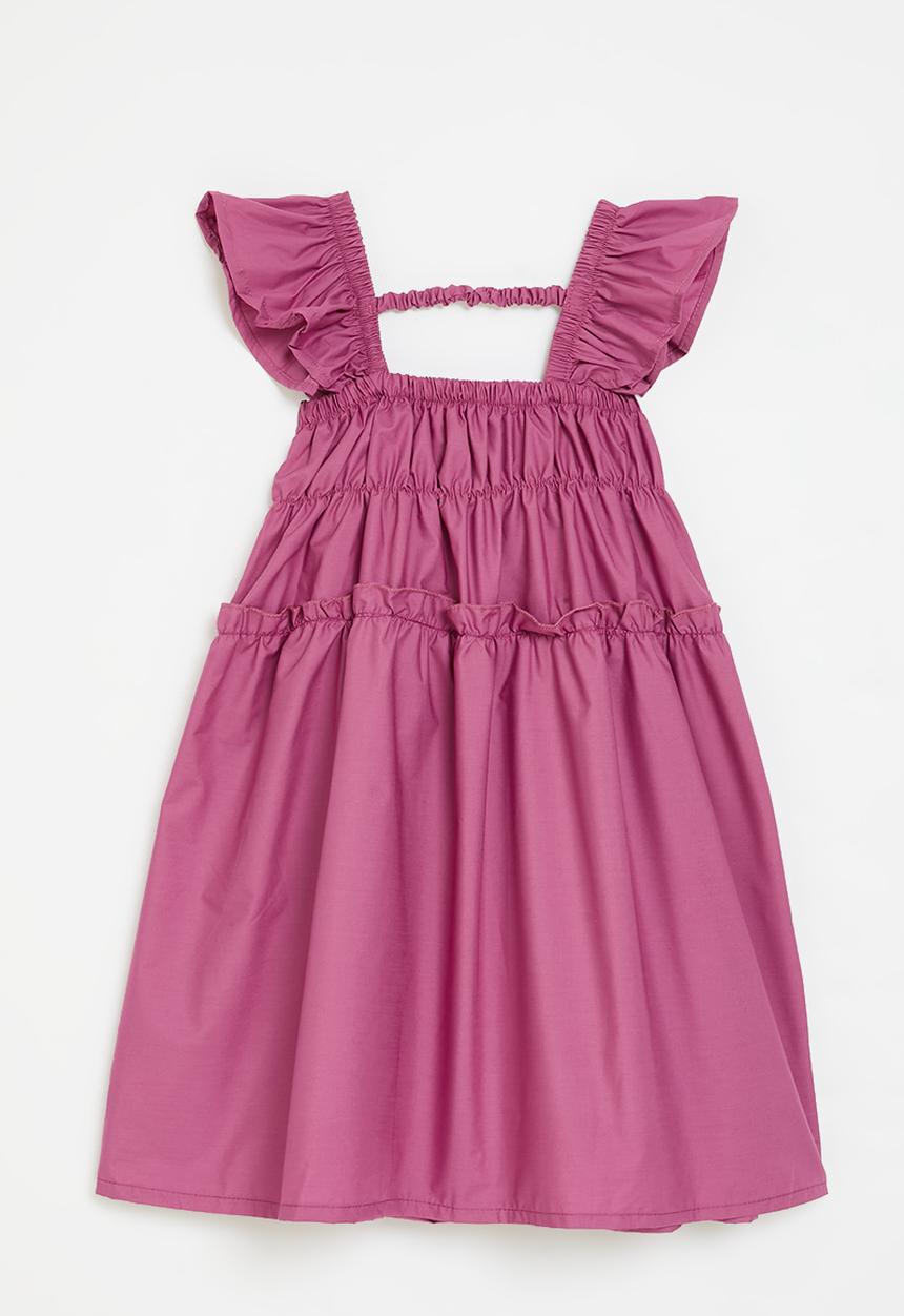 Pop Candy - Tiered dress - neon pink
