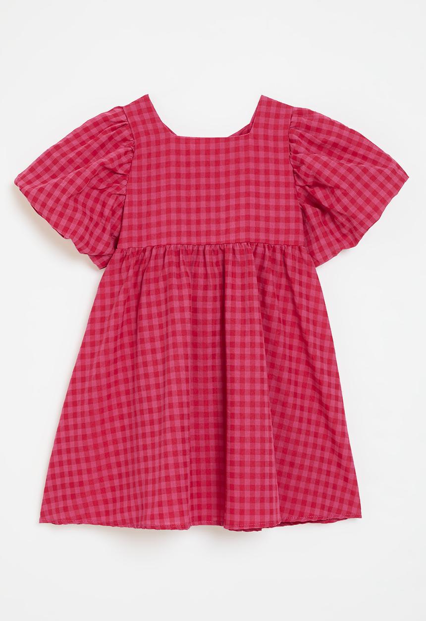 Pop Candy - Gingham back tie dress - pink