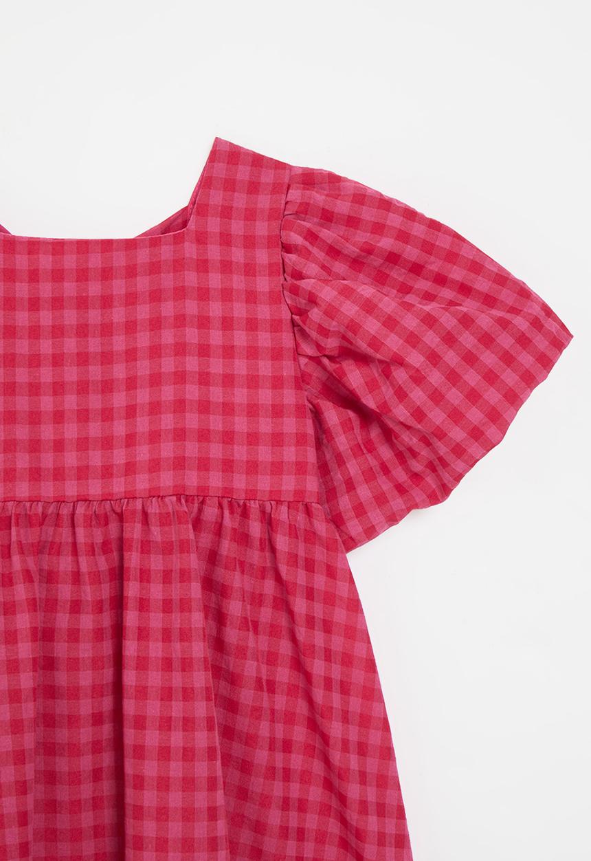 Pop Candy - Gingham back tie dress - pink
