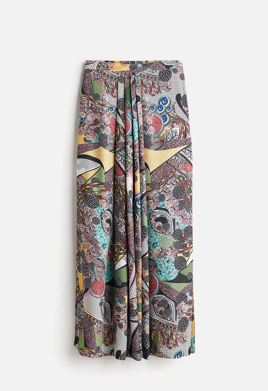 H&M - Anamika Khanna X H&M: Silk-blend pleated skirt - multi