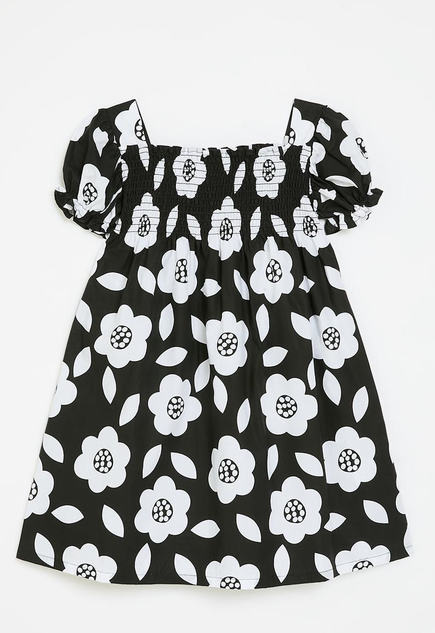Pop Candy - Floral print dress - black & white