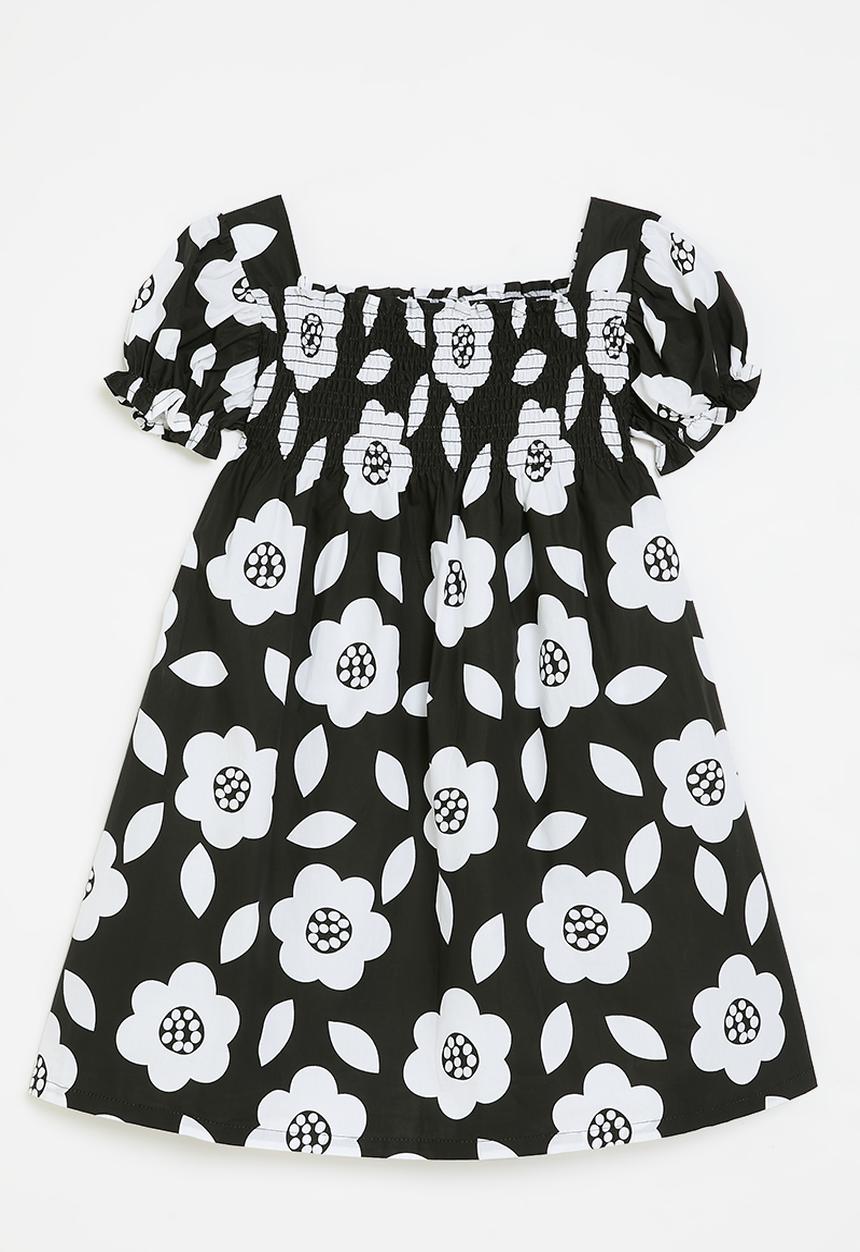 Pop Candy - Floral print dress - black & white