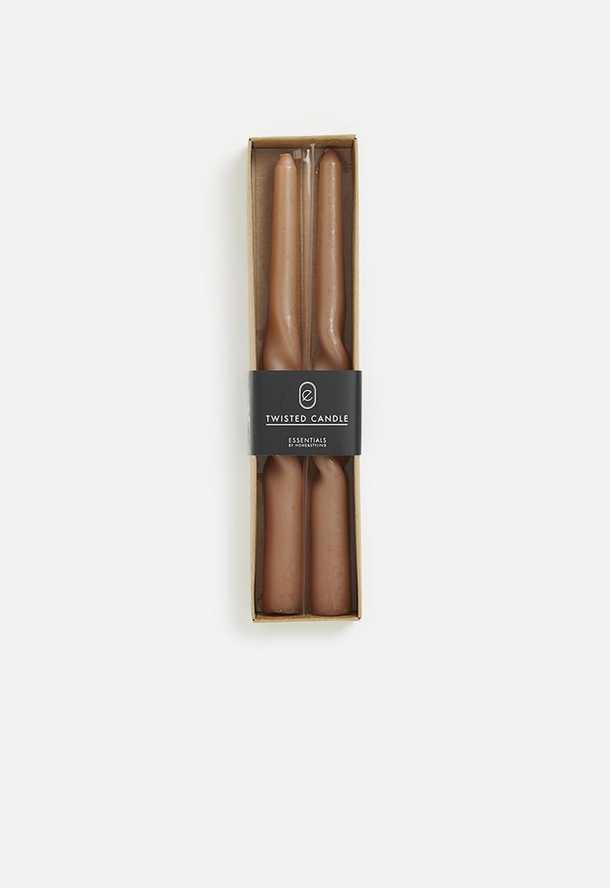 H&S - Twisted Candle Set - Peach