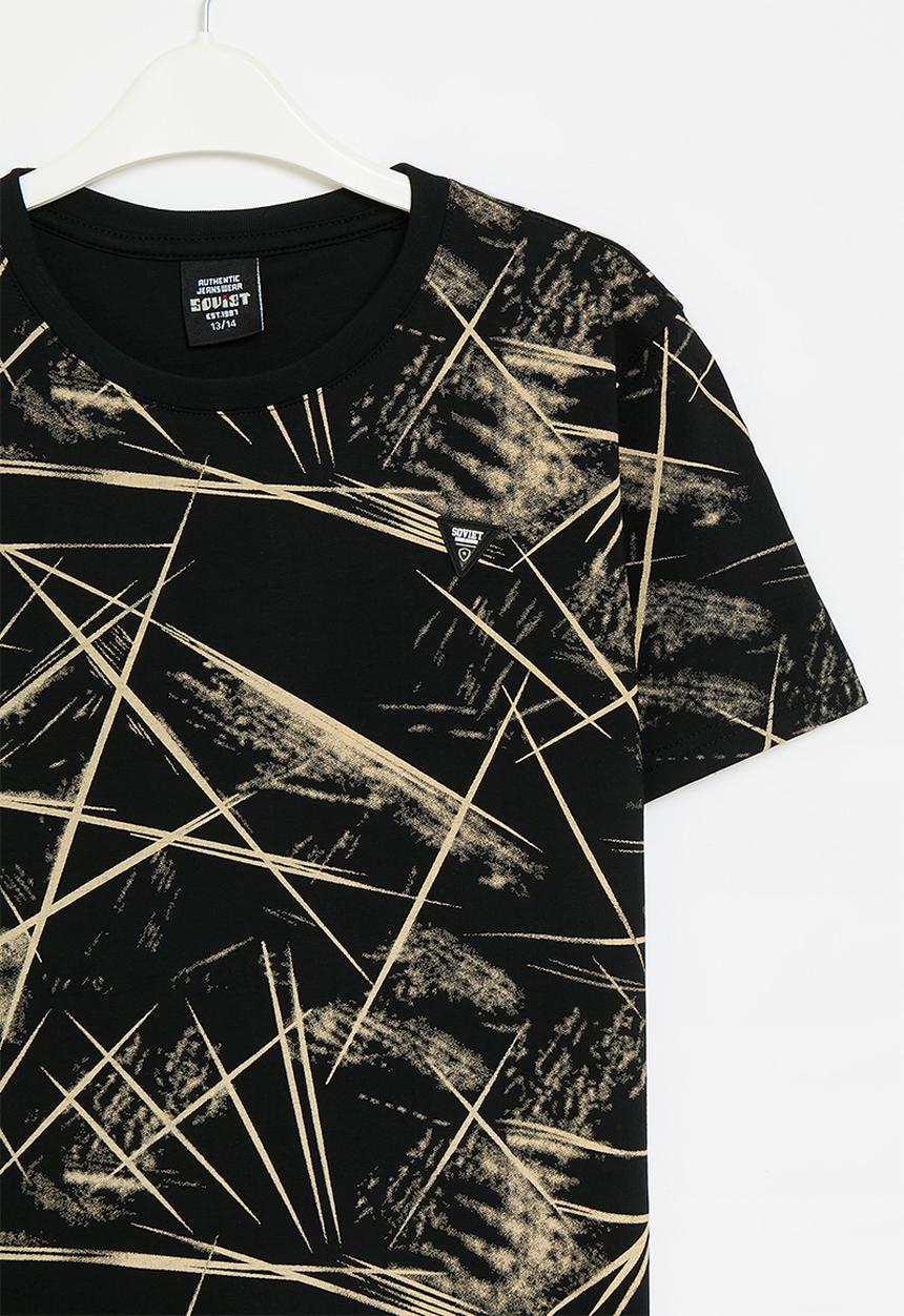 SOVIET - Boys short sleeve fashion tee - black