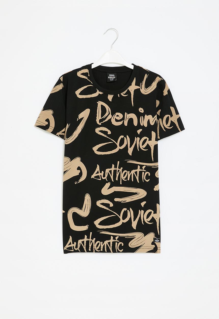 SOVIET - Boys crew neck rotary print  - black3