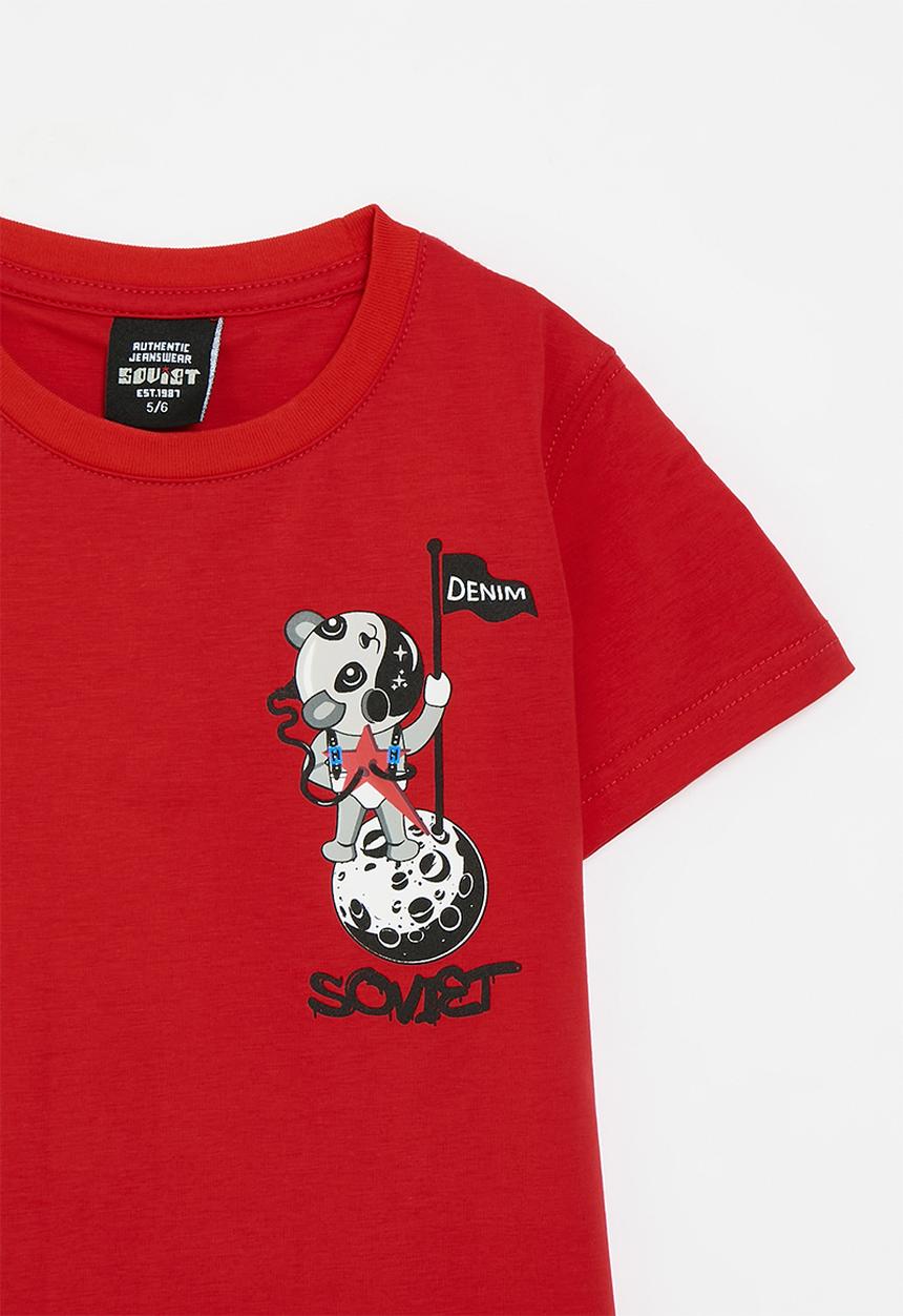 SOVIET - Boys animation fashion tee - red