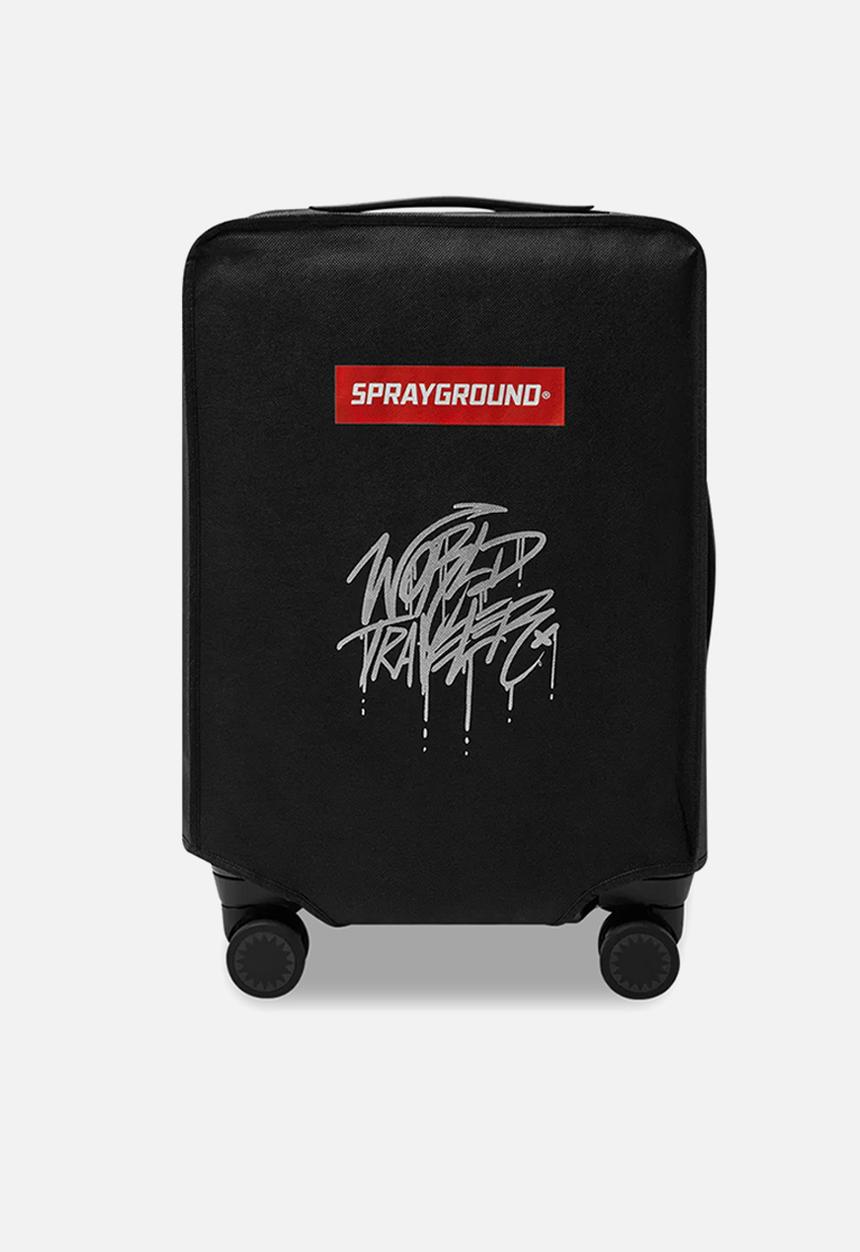 Sprayground - Split up camo tear hardshell carry on - black