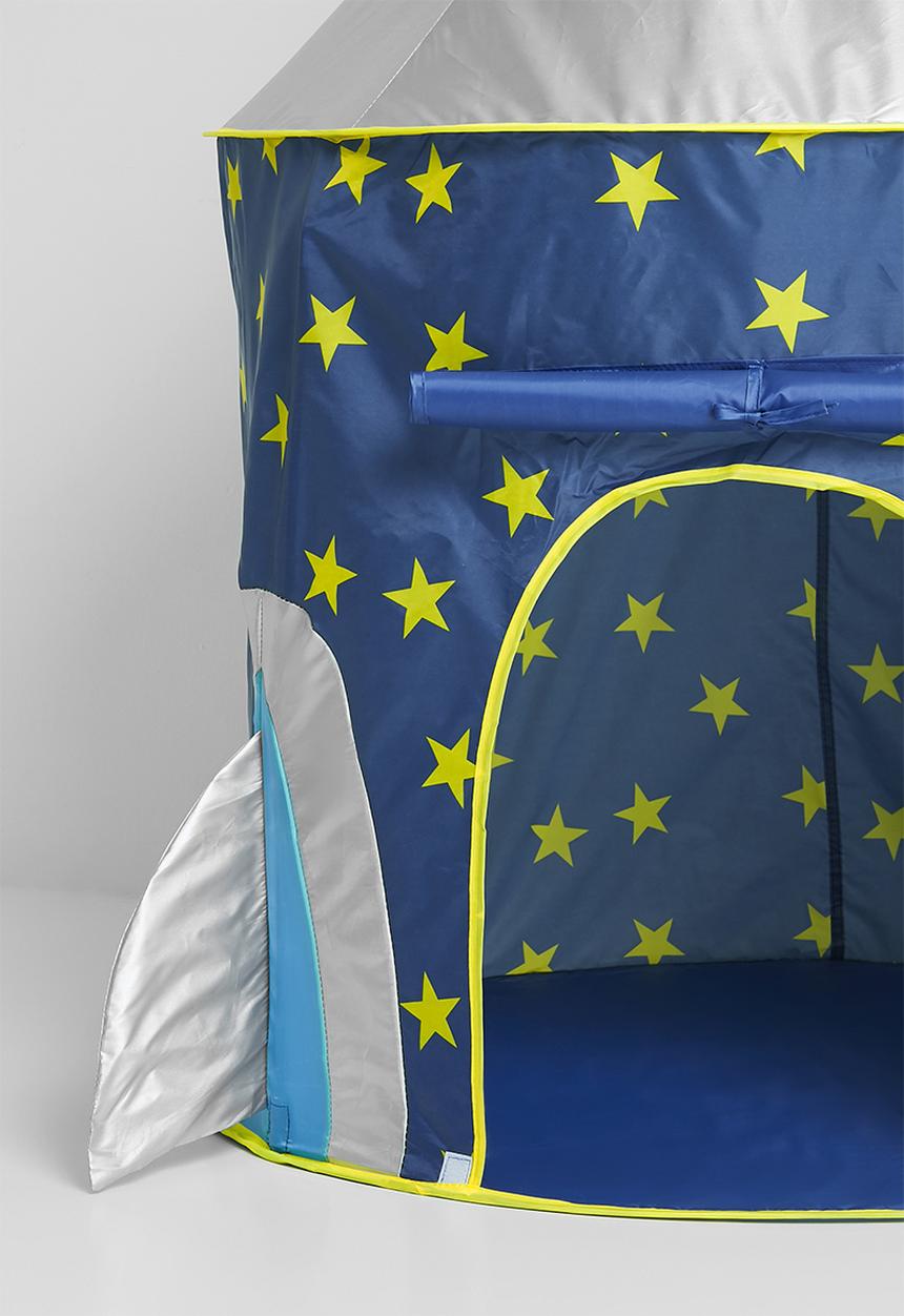 Pop Candy - Space rocket play tent - blue & grey