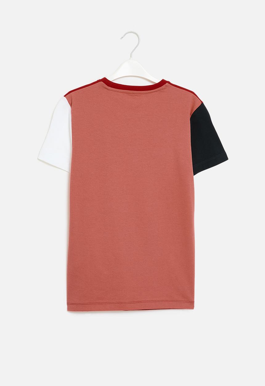POLO - Boys tyler colour blocked tee - red