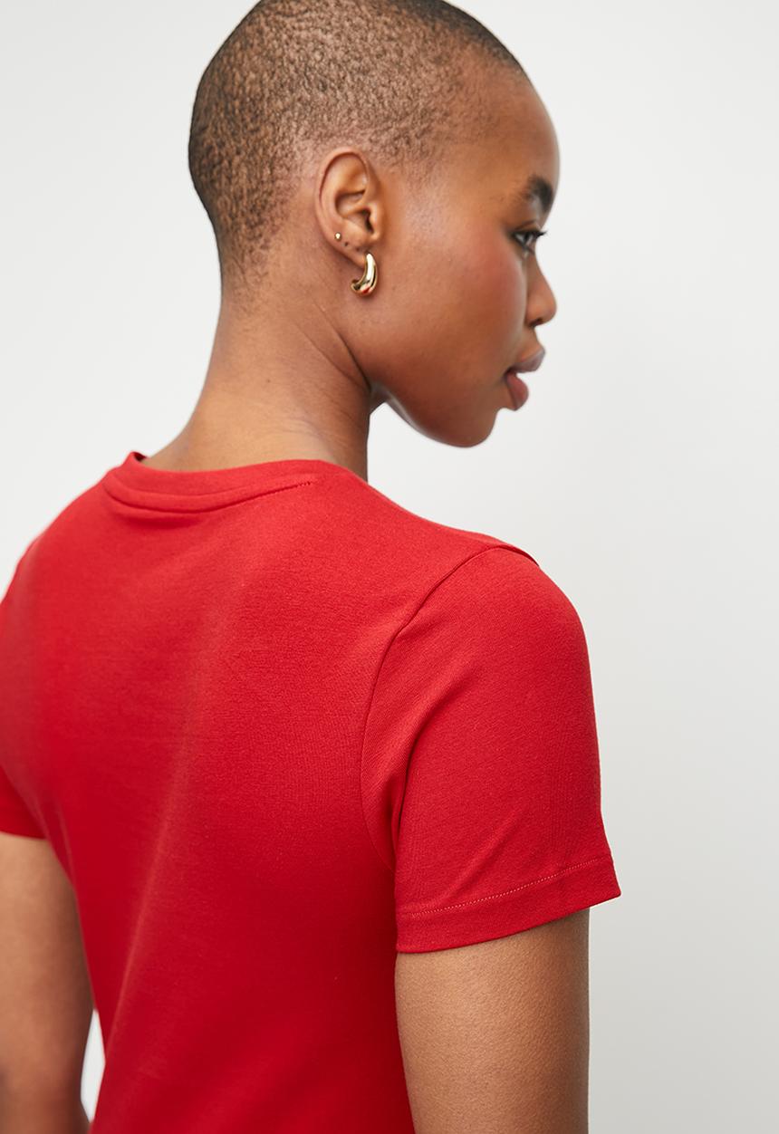 POLO - Wmn Kelly V-Neck T-Shirt - Red