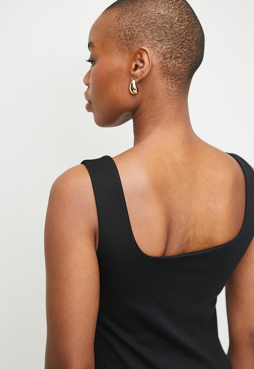 POLO - Wmn Ariana Sleeveless Square Neck Tank - Black