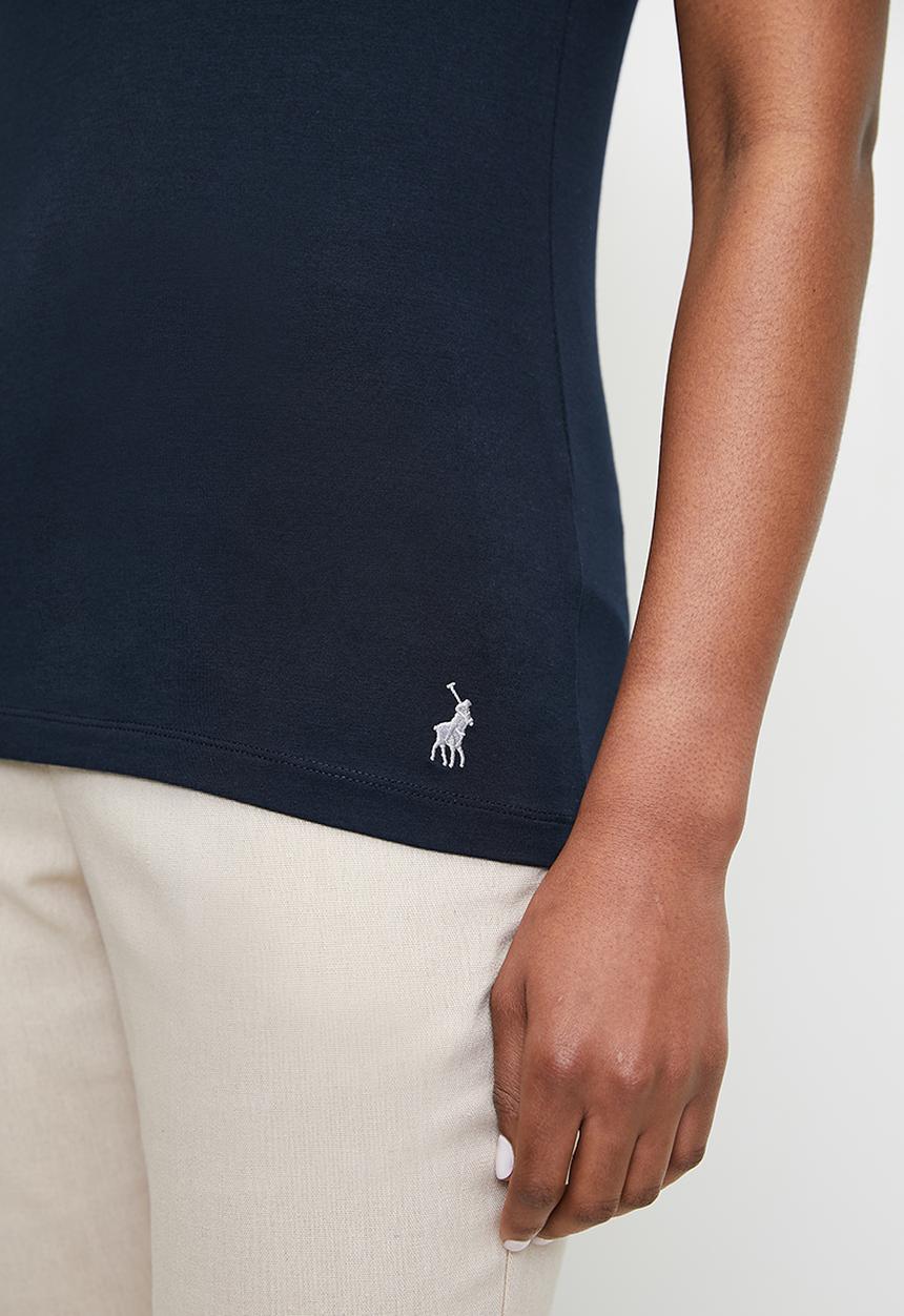 POLO - Wmn Asha Embroidered Short Sleeve T-Shirt - Navy