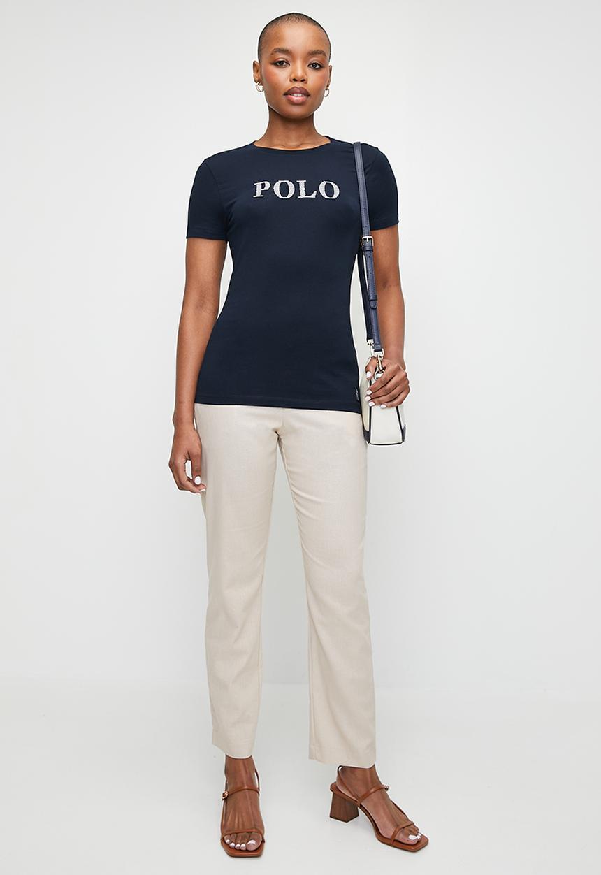 POLO - Wmn Asha Embroidered Short Sleeve T-Shirt - Navy
