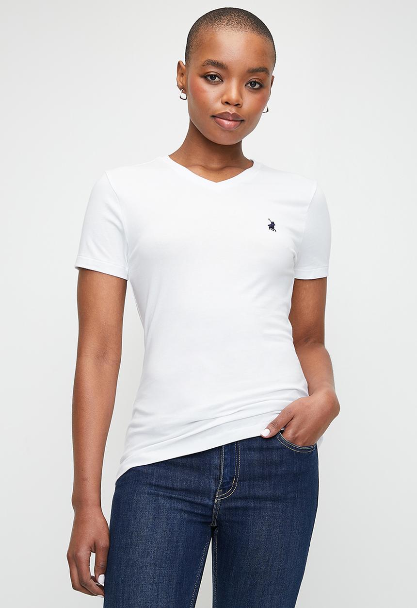 POLO - Wmn Kelly V-Neck T-Shirt - White