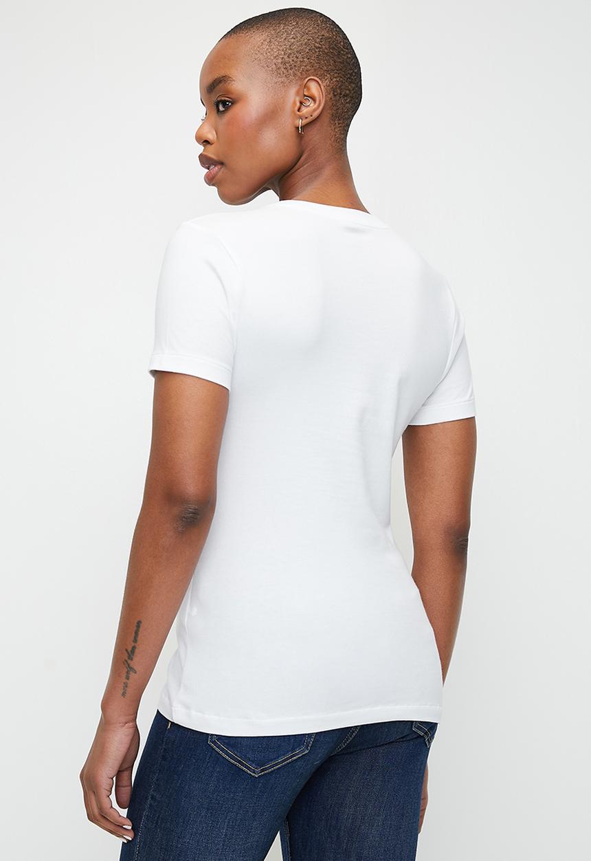 POLO - Wmn Kelly V-Neck T-Shirt - White