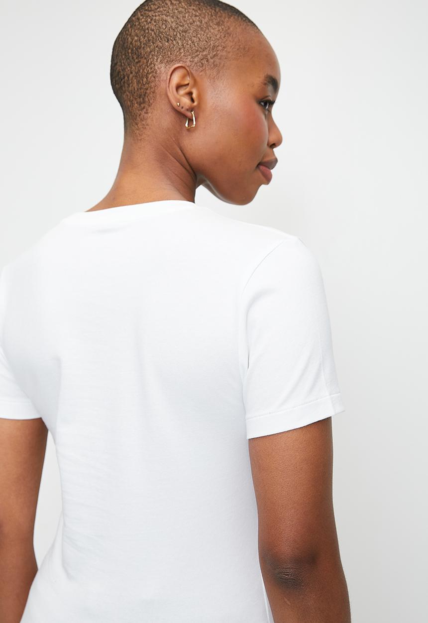 POLO - Wmn Kelly V-Neck T-Shirt - White