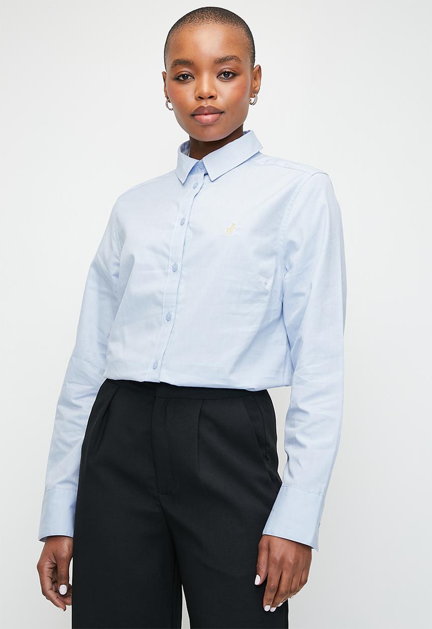 POLO - Wmn Giselle Long Sleeve Oxford Shirt - Blue