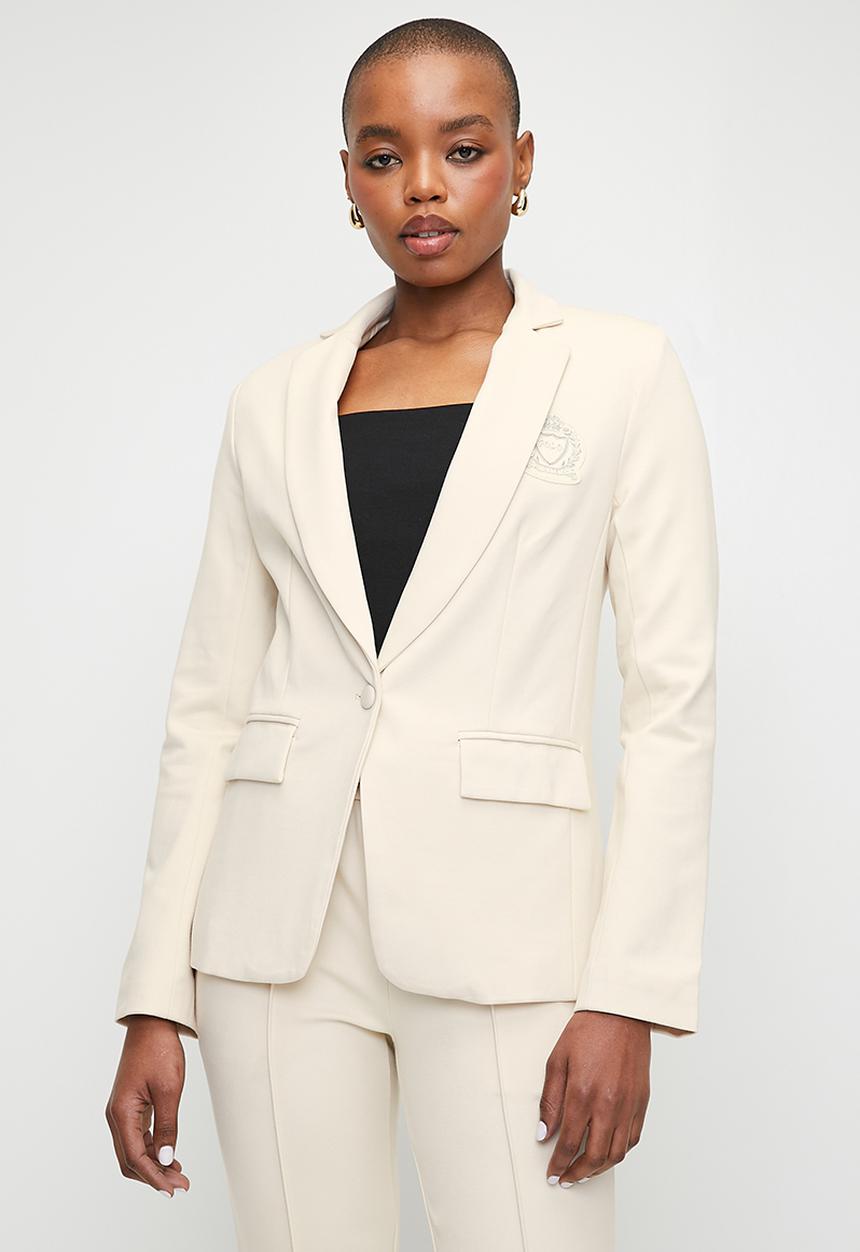 POLO - Wmn Blair Long Sleeve Crest Blazer - Sand