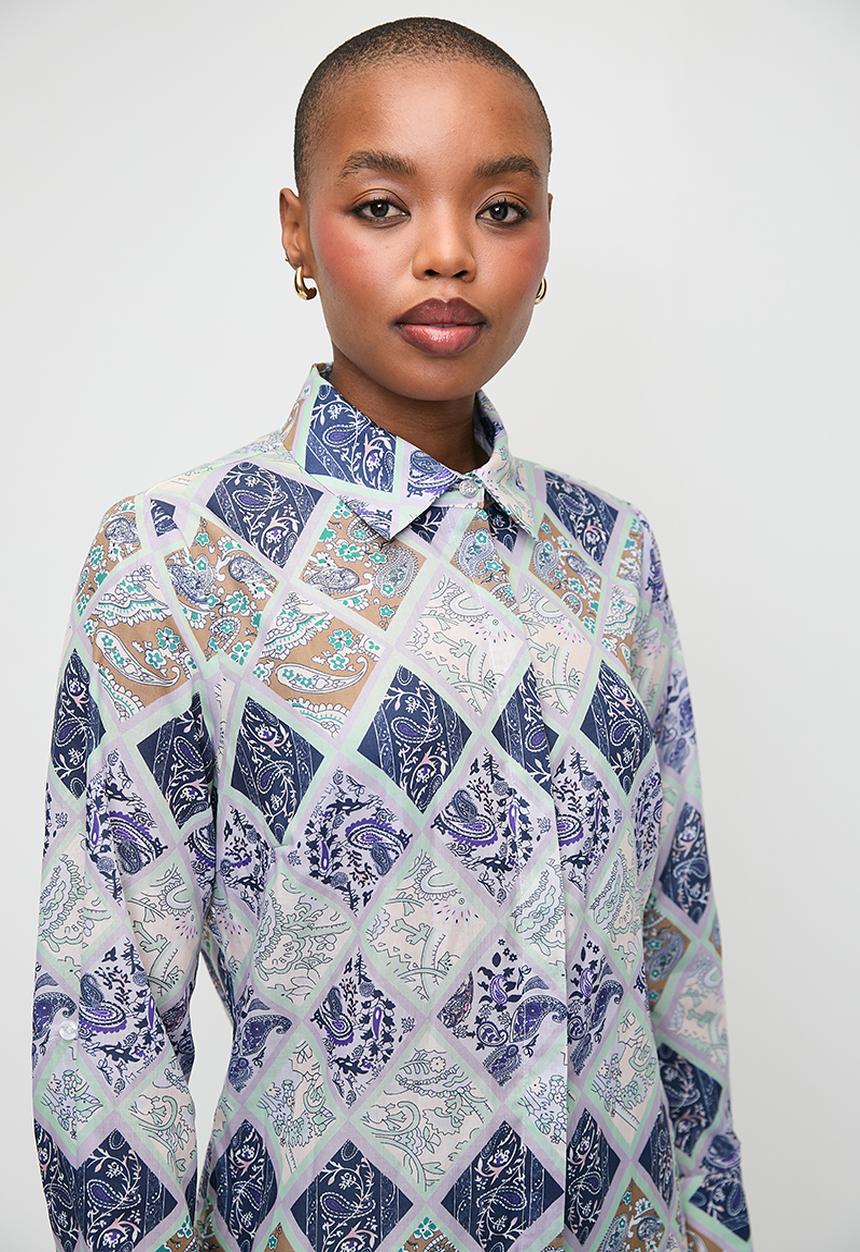 Pringle of Scotland - Pringle lucy satin shirt - multi