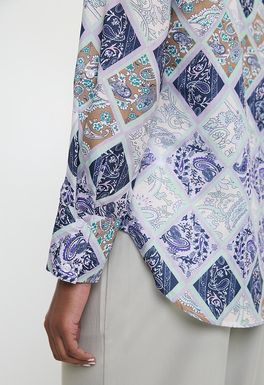 Pringle of Scotland - Pringle lucy satin shirt - multi